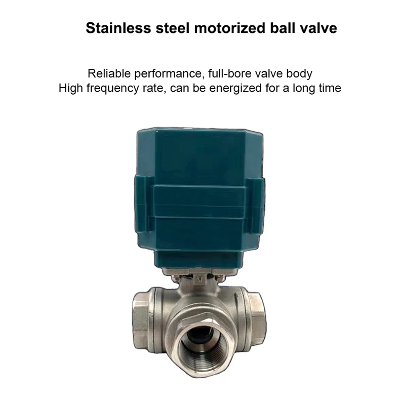 Detalhe 1 de Válvula solenoide DN15 Full Bore Electric Ball Valve Stainless Steel 3-Way Big Torque Ball Valve 2/3 wire Motorized Ball Valve AC220V DC24 Água e vapor