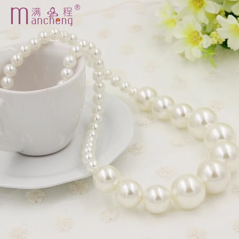 tiki  2 rupee item Children White Pearl Necklace For Women Mother Kids Baby Collar Para Mujer Jewelry Dropshipping Wholesale