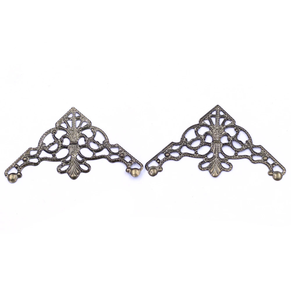 10Pcs Connectors Pendants Butterfly Filigree Flower Wraps Metal Crafts For Embellishments Scrapbooking Jewelry DIY Accessories