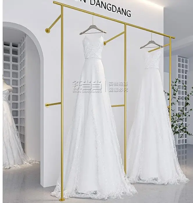 Wedding dress hanger hanging cheongsam special hanger photo studio wedding dress display rack wall display rack support customiz