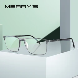 MERRYS DESIGN Men Anti Blue Ray Light Blocking Glasses UV400 Glasses For Computer Titanium Alloy Glasses S2170FLG