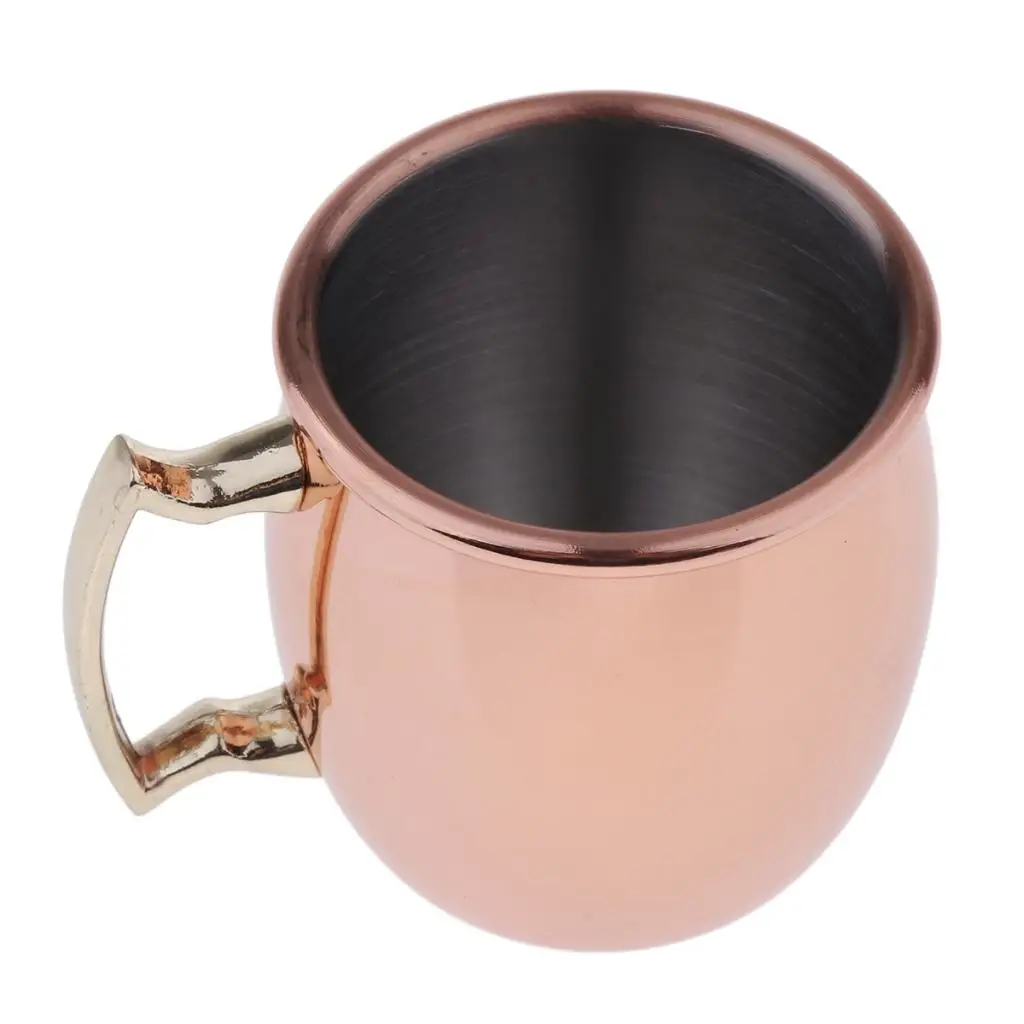 Moscow Mule Copper Mugs - Solid Copper Handcrafted Copper Mug Cups for Moscow Mule Cocktail - 60ml - 2-Ounce, Rose Gold