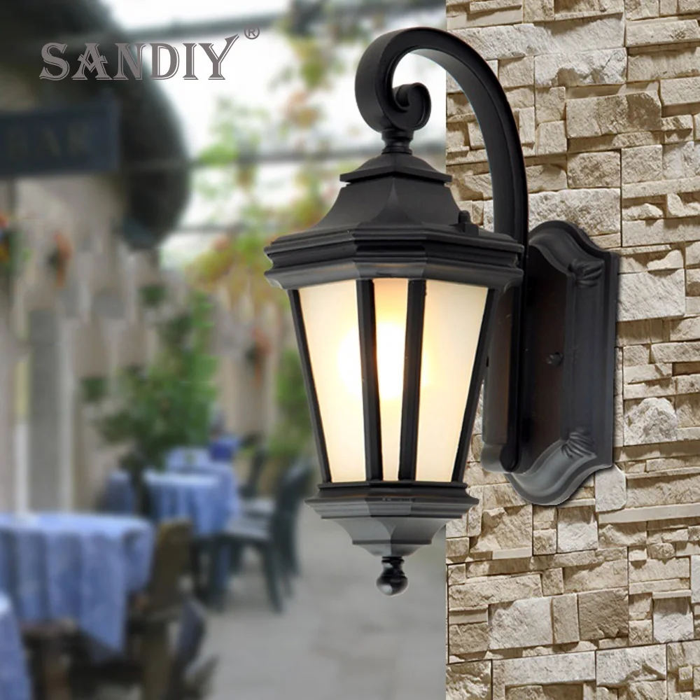 SANDIY Vintage Wall Light Outdoor IP65 Waterproof Sconce for House Doorway Porch Villa Garden Retro Exterior Wall Lamp E27/E26