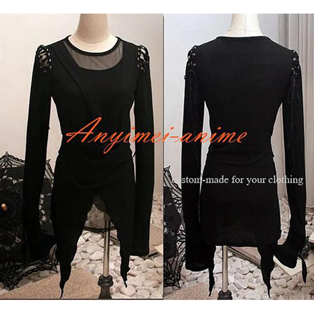 fondcosplay hiphop Gothic Tripp Lolita Punk Fashion black cotton Shirt pants Cosplay Costume CD/TV[CK1216]