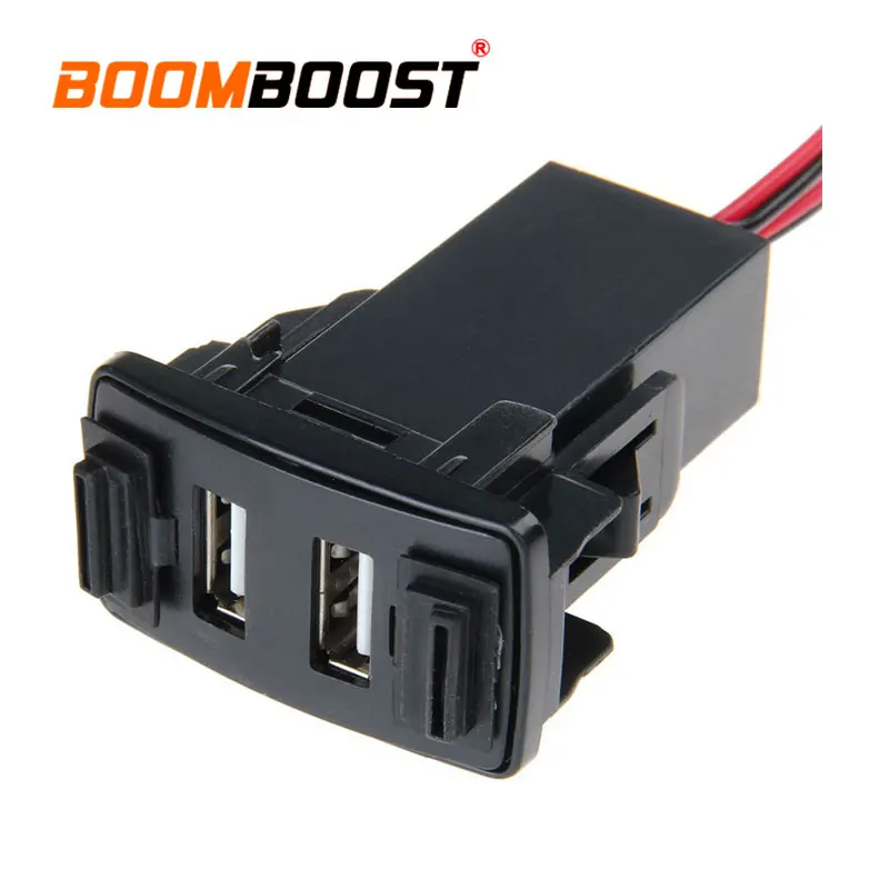 Dual USB 5V 2.1A Mini Auto Car Socket adapter Cell Phone Charger for T/OYOTA V/IGO