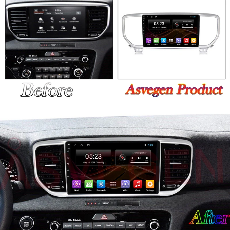Android 14 Car Radio for Kia Sportage KX5 2016-2022 8-Core IPS Screen GPS Navigation Monitor Wireless CarPlay Android Auto DSP