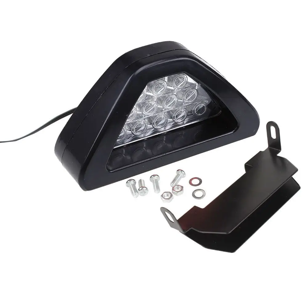 Lámpara de señal de freno Universal, luz antiniebla trasera, DRL, triangular, deportiva, para JDM, BBA, estilo F1, 12led