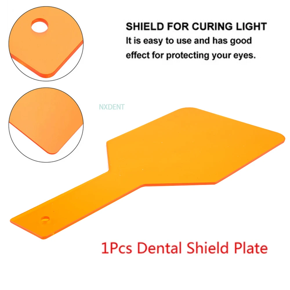 Dental Shield Plate Hand-held Eye-protective Board Curing Light Teeth Shields Dentist Tools Light Filter Paddle