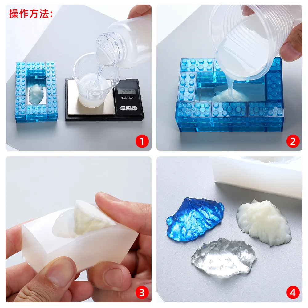 1:1 Liquid Rubber for DIY Silicone Mold Making Ultraviolet Solidify Cure Resin Activated Crafts For DIY Jewelry Mold