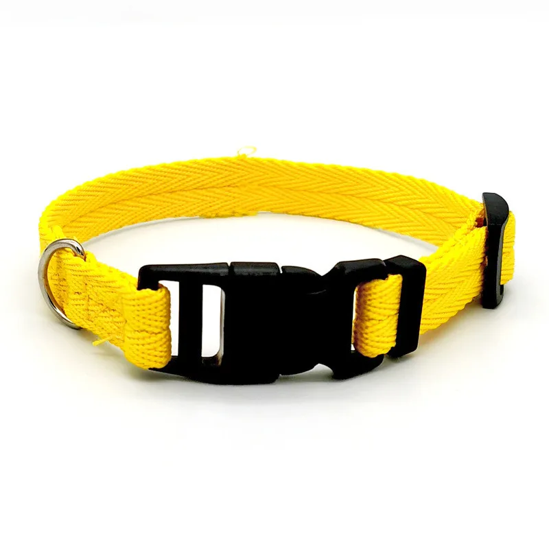 Nylon Webbing Dog Collar Fashion Buckle Pet Collar for Small Medium Dogs Chihuahua Dog Red Black Blue Orange Pet Accessory