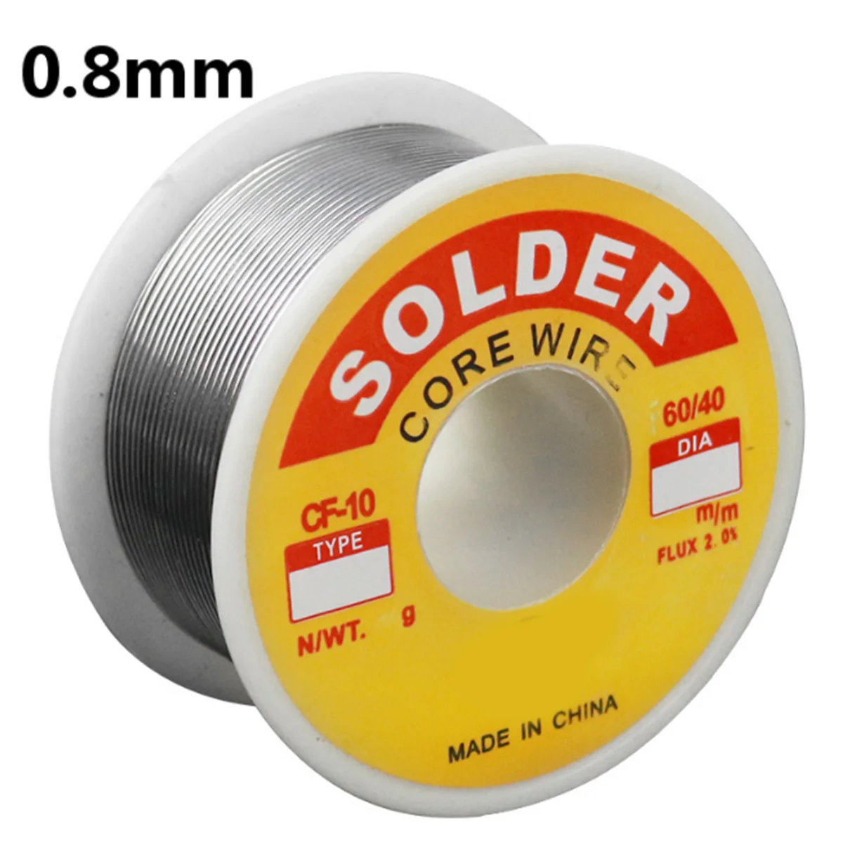 60/40 Timah Aktivitas Tinggi Garis Timah Solder 0.8Mm 1.0Mm 100G Solder Fluks Kawat Las Gulungan 183-230 ℃