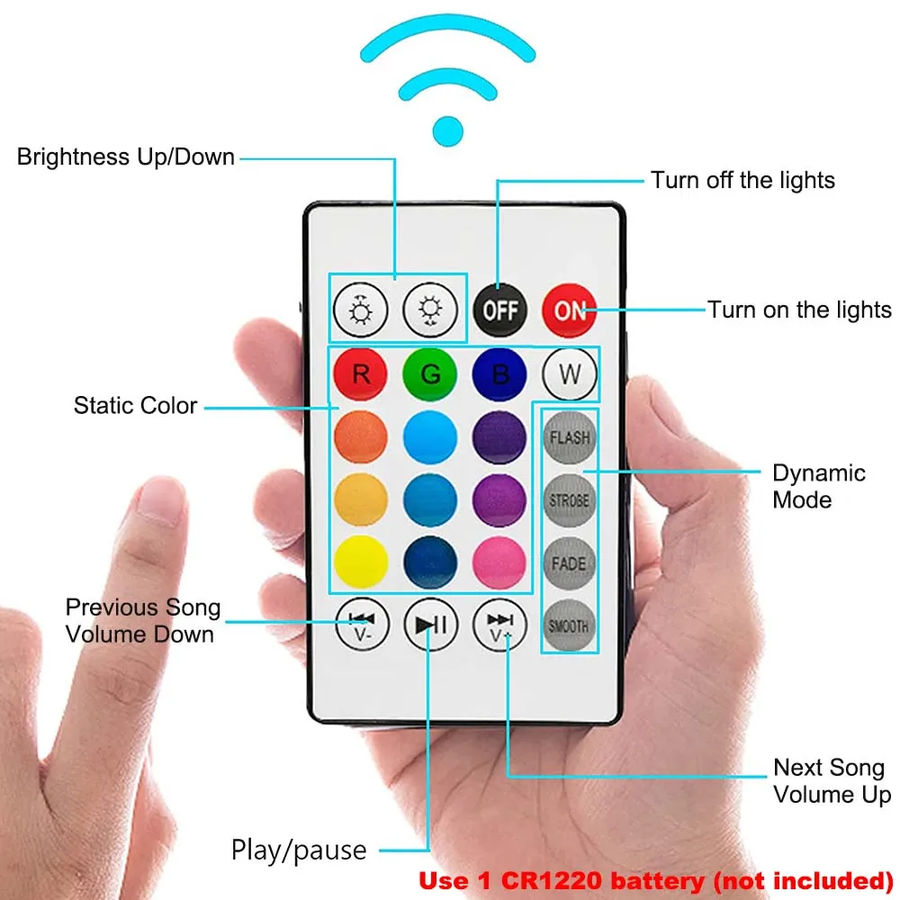 E27 RGBW LED Bubls 18W 85-265V Remote Control Dimmable Lamp  Color Changing Light Bulbs For Home Party Decor Smart Daylight