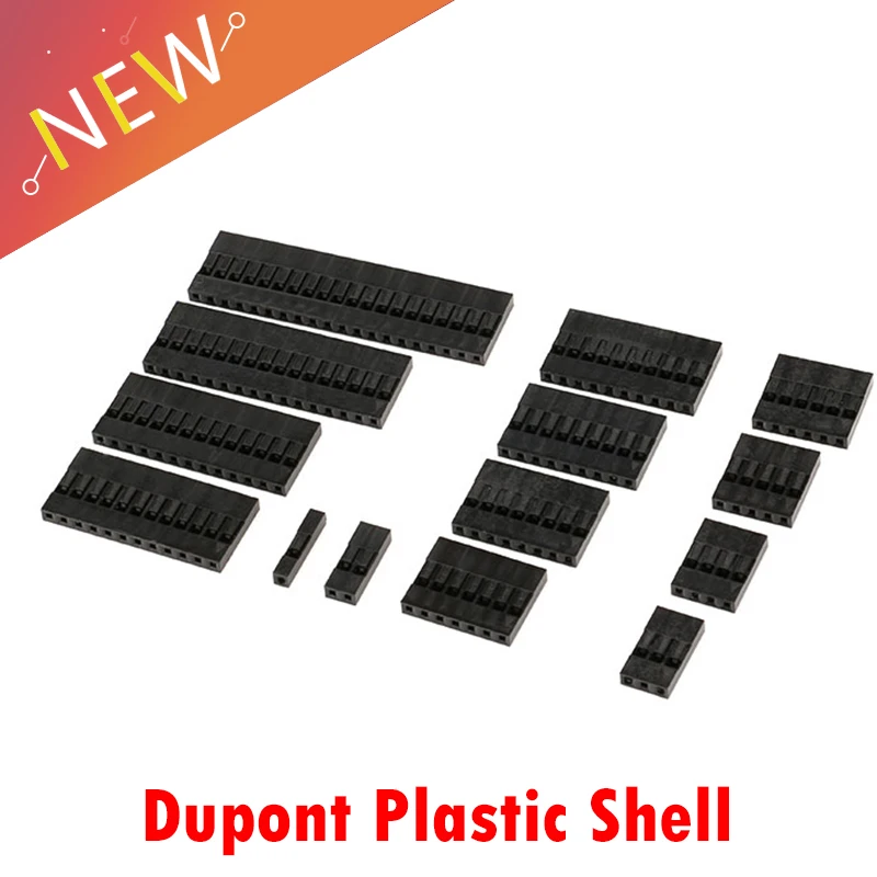 20 sztuk Dupont głowy 1Pin 2Pin 3Pin 4Pin 5Pin 6Pin 7Pin 8Pin 9Pin 10Pin 12Pin 13Pin jeden rząd 2.54mm przez otwór obudowa