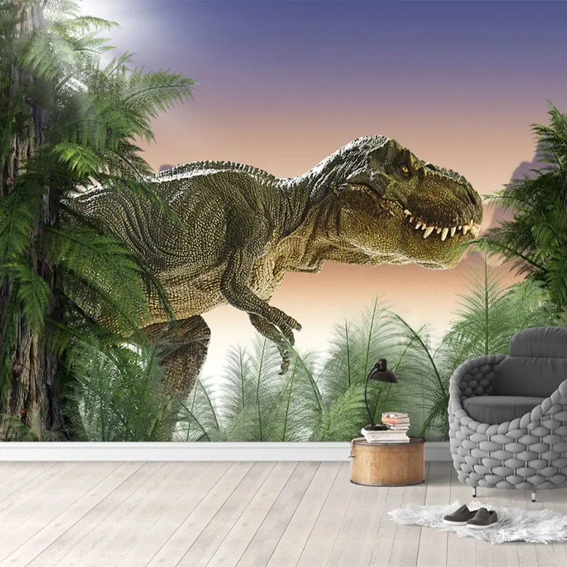 

Custom Mural Wallpaper 3D Stereo Dinosaur Forest Background Wall Painting Children's Bedroom Creative Decor Papel De Parede 3 D