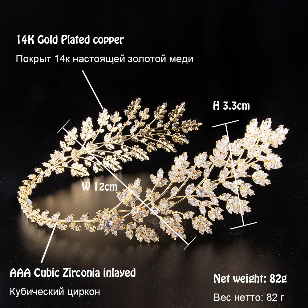 YCDZSWWL INS Style Full Cubic Zirconia Crystal Headband Bride Headpiece Diadem Ladies Crown Tiaras Wedding Hair Accessories