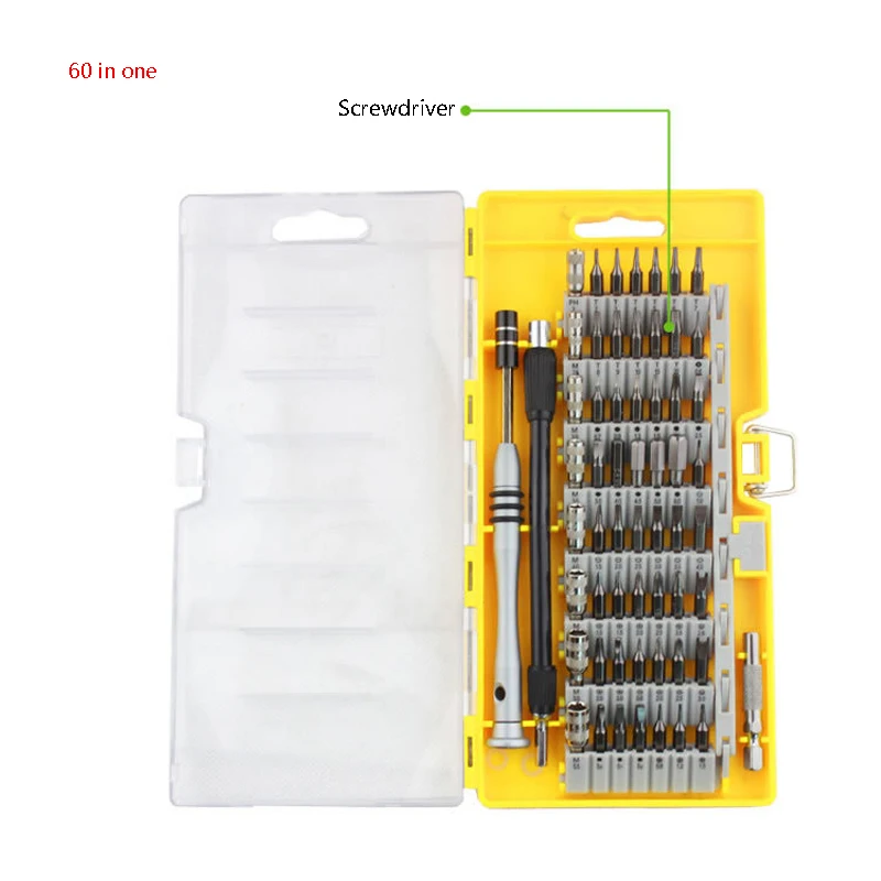 60 in 1 Precision Screwdriver Set Disassemble For Car Tablets Phone Computer Laptop PC Watch Electronic Repair Tools Kit