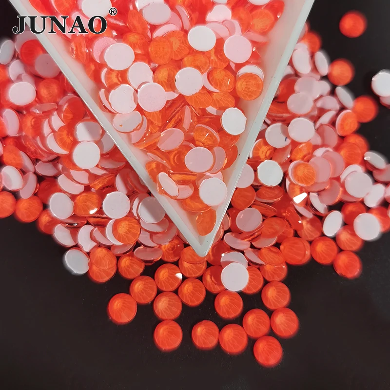 JUNAO SS6 8 10 12 16 20 Neon Hyacinth Color Glass Rhinestone Crystal Non Hotfix Flatback Strass Nail Art Gmes DIY Dress Crafts