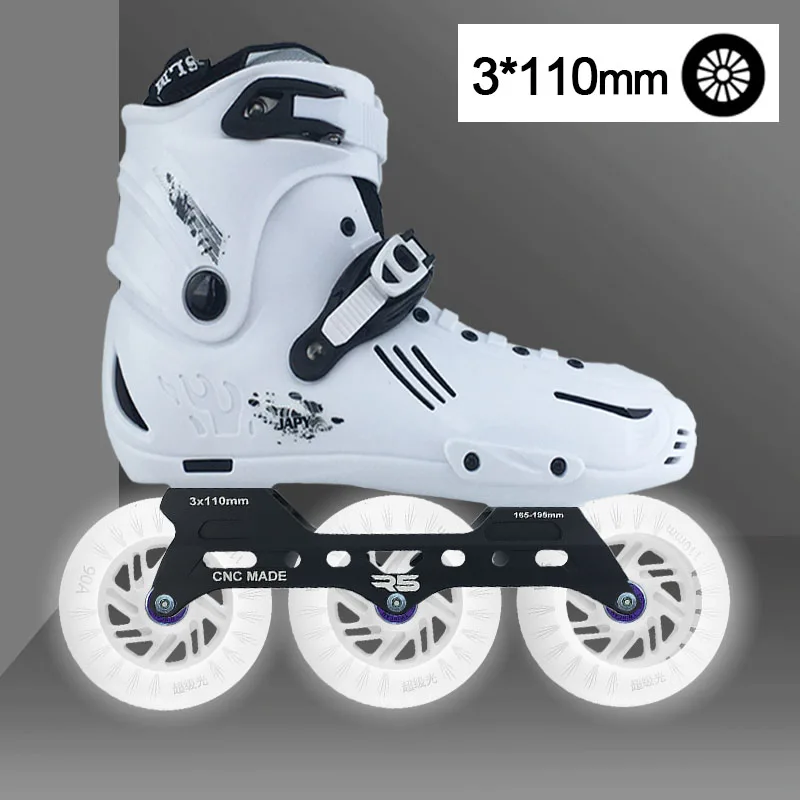 JK Original Inline Roller Skates 3 x 110/125 or 4 Wheels Speed Slalom Sliding Free Skating Kids Adult Roller Skating Shoes