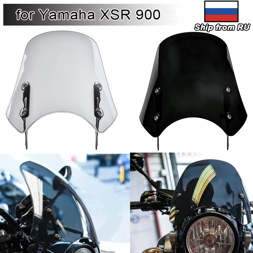 

For Yamaha XSR 900 2016-2021 2010 2019 2018 XSR900 Windscreen Windshield Flyscreen Wind Deflector XSR-900 Motorcycle Accessories