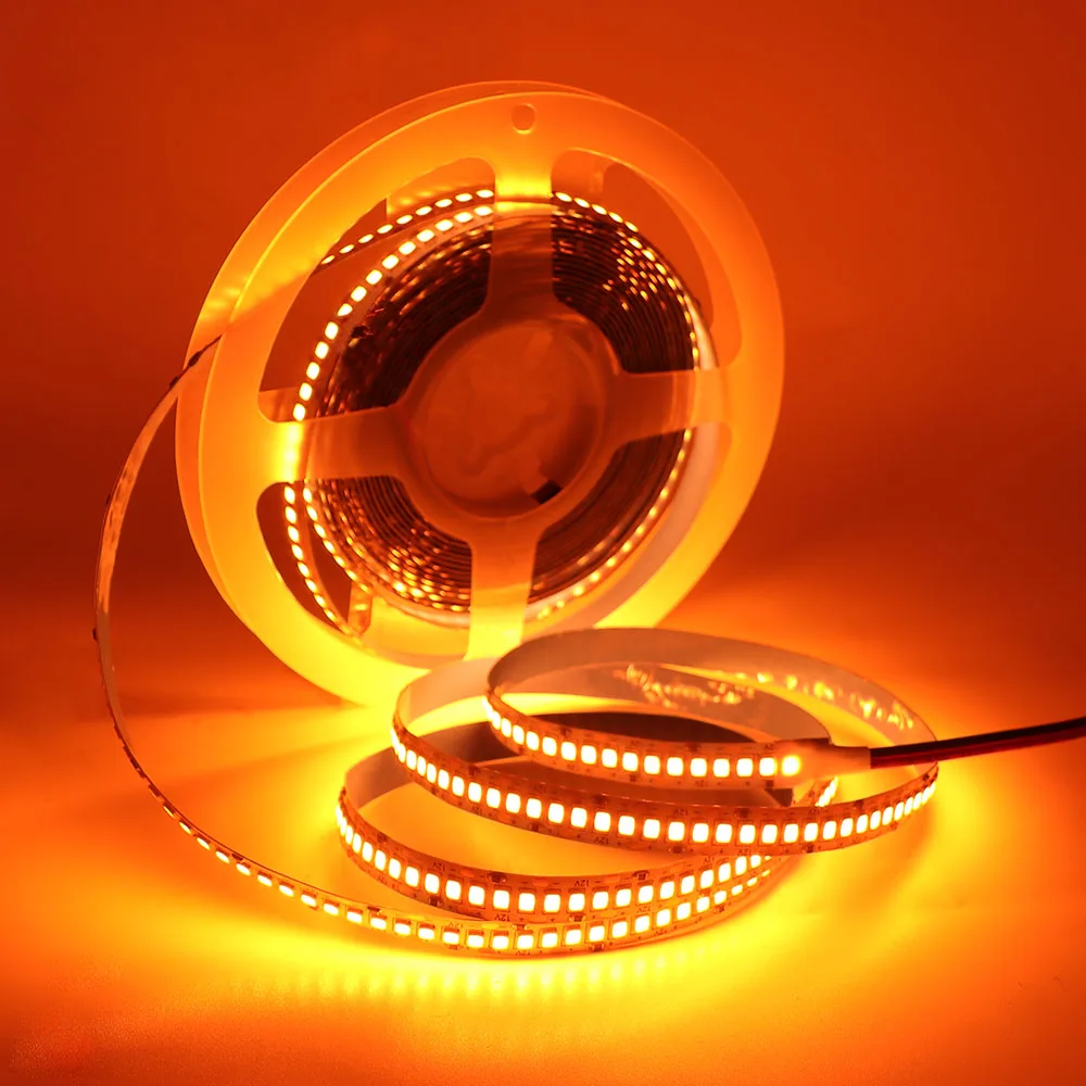 LED Strip DC 12V 24V 2835 240LEDs/m Warm White / Natural White Orange Flexible Ribbon Tape Light Lamp 5m