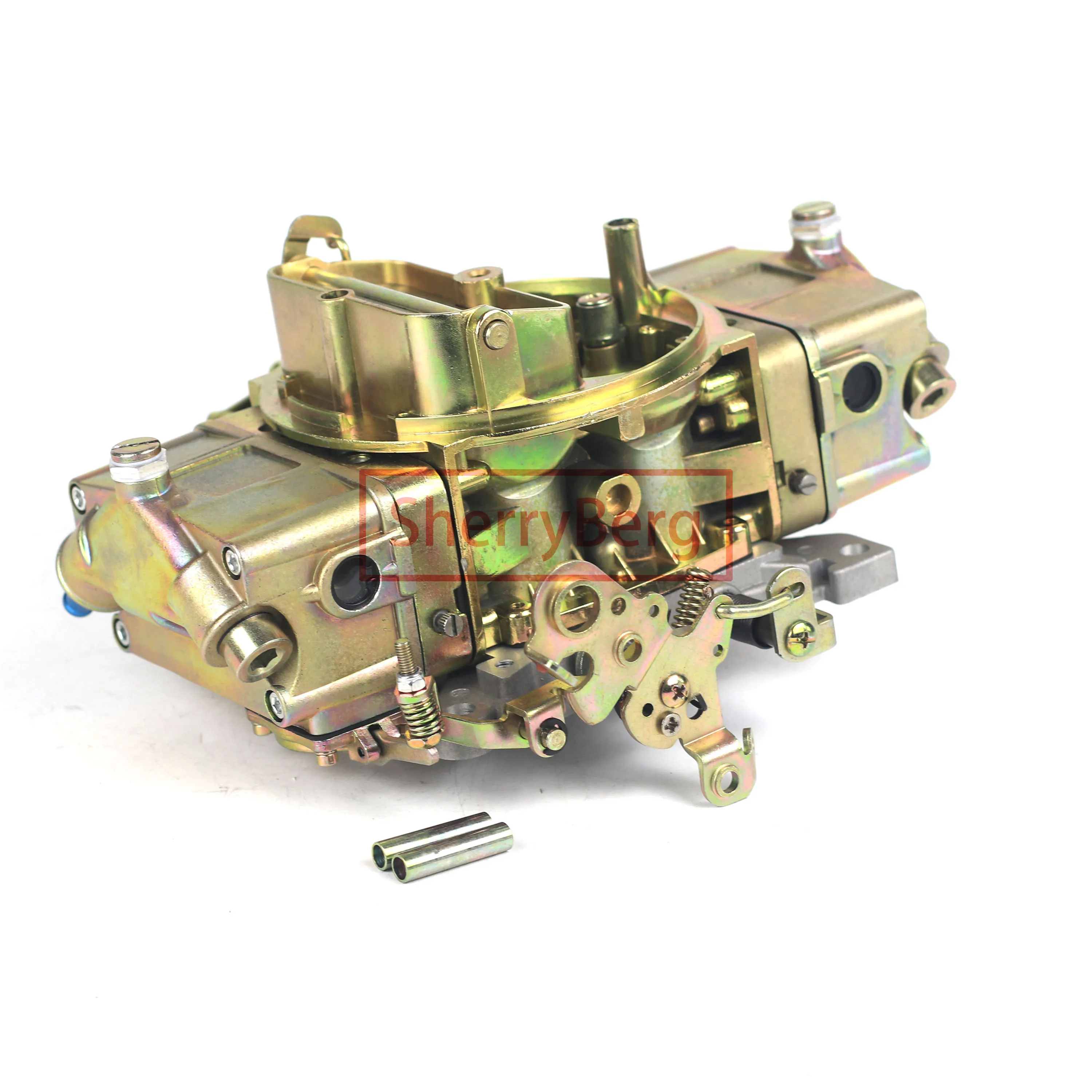 

SherryBerg Carburador Carburetor Carb Rep. For Holley 0-4779C 4150 Double Pumper 750 CFM 4 Barrel Carb, Manual Choke GOLD Finish