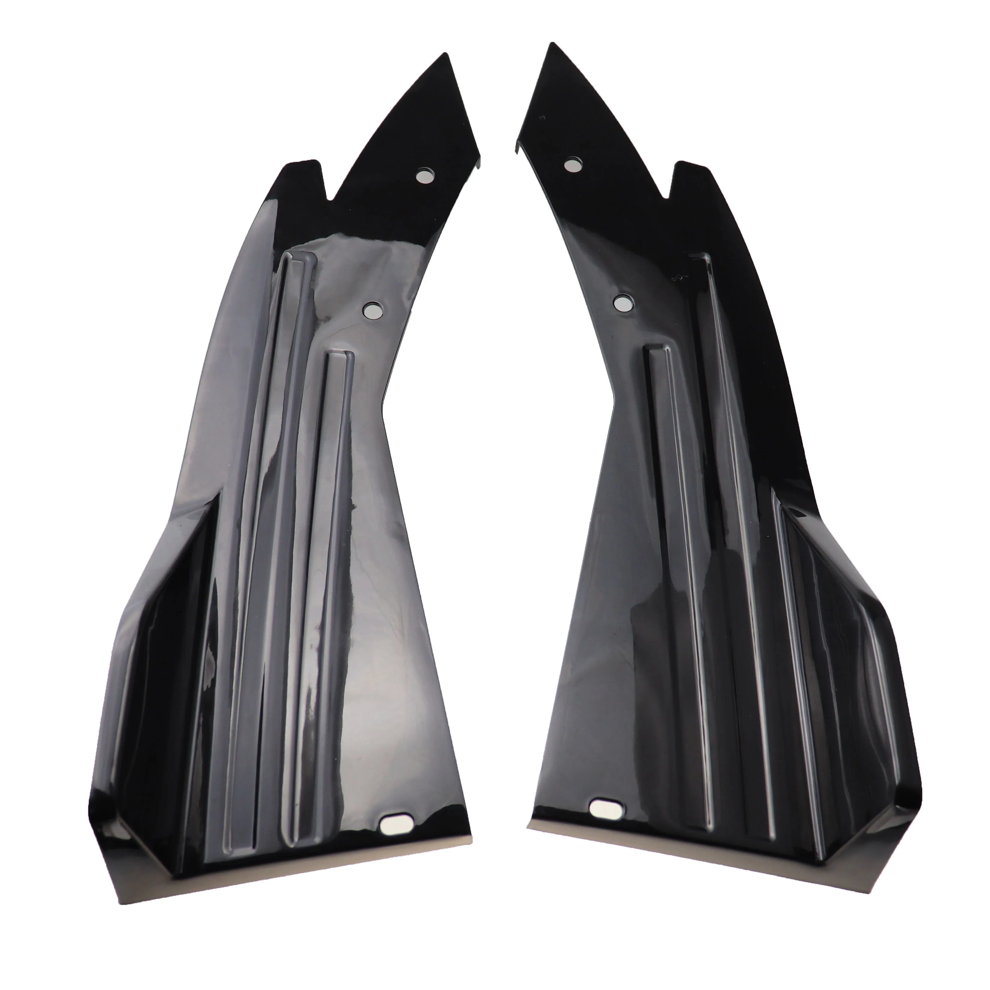 1 Pair Universal Rear Bumper Spoiler Canard Fin Diffuser Winglet Side Skirt Lip Wing Trim Wrap Angle Splitter Guard Pretective