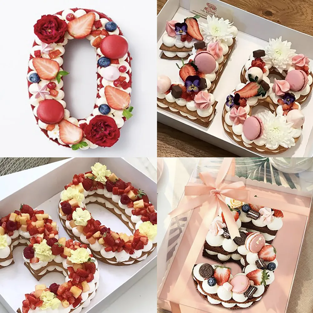 PET 0-8 Numbers Cake Mold Cake Decorating Tools Confeitaria Maker Birthday Cake Design Bakeware Pastry Tools