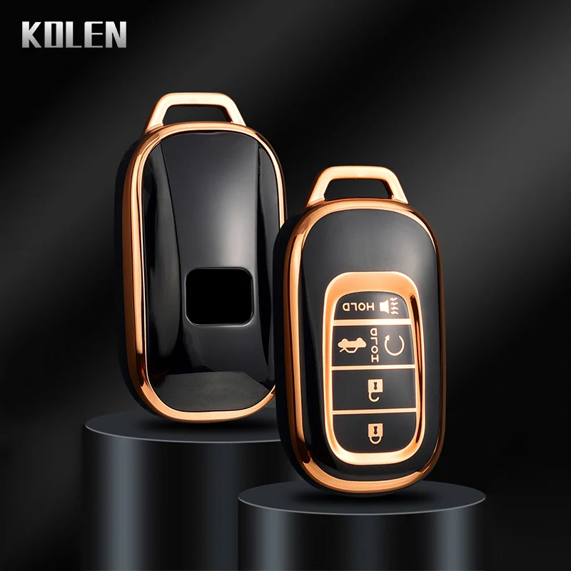 New TPU Car Remote Key Case Cover Shell For Honda Civic 2022 5 Buttons Protector Holder Fob Keyless Accessories