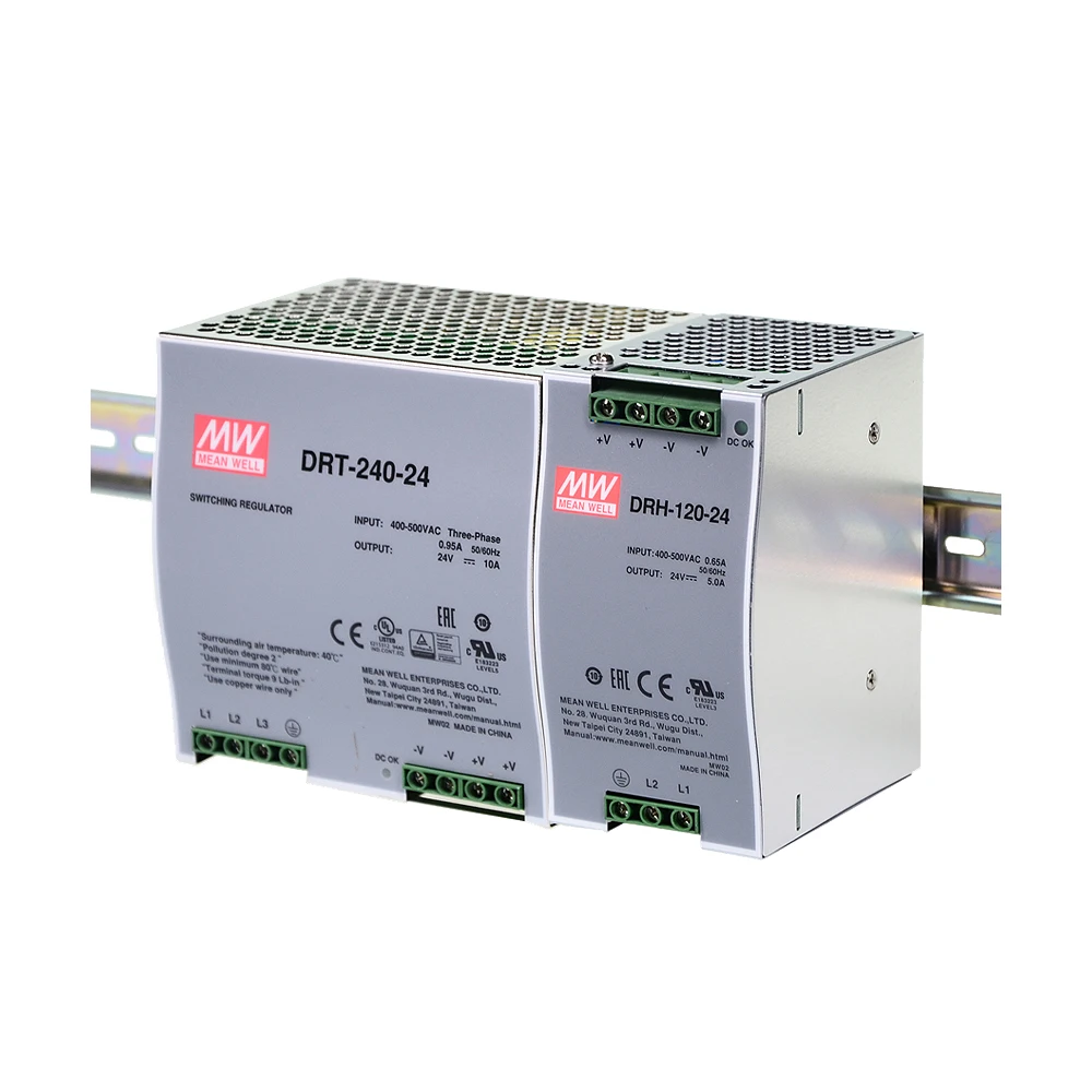 Imagem -04 - Mean Well-fonte de Alimentação com Trilho Din Industrial Trifásico Meanwell dc 24v 10a 240w