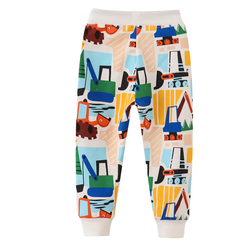 Jumping Meters Boys Cartoon Sweatpants Fashion Autumn Winter Hot Selling Children's Trousers Drawstring Kids Pants