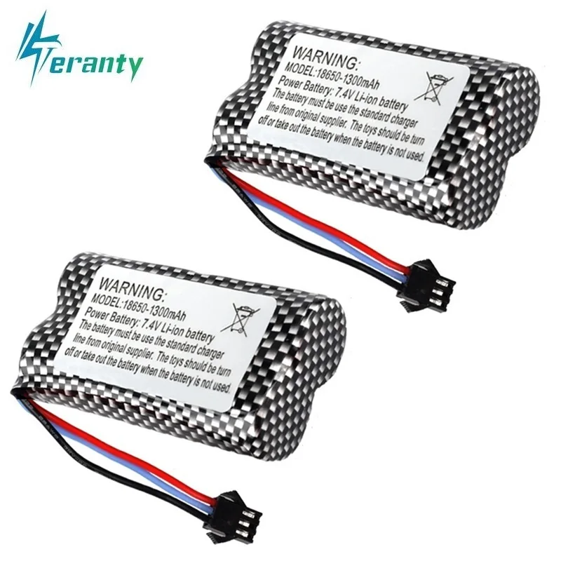 1/2/3/5/10pcs7.4v 1300mAh rechargeable battery for Watch Gesture Sensing Twisted RC stunt car 18650 7.4v battery FOR RC Cars