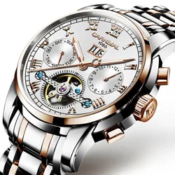 CARNIVAL 2020 New Men's Watches Top Brand Luxury Tourbillon Mechanical Watch Men Automatic Calendar Waterproof Relogio Masculino