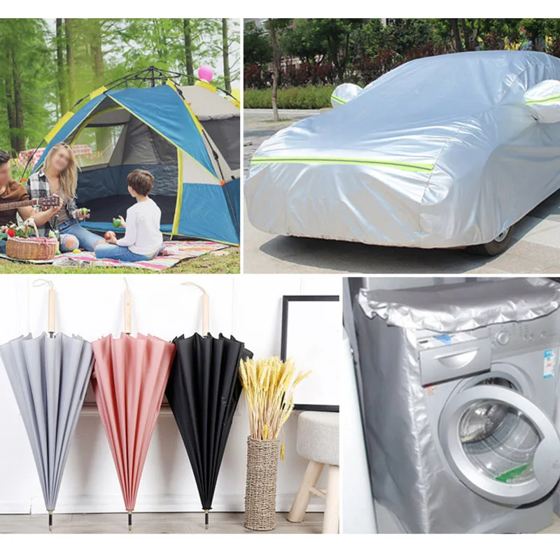 Thin Silver Coated Waterproof Fabric Tent Sunshade Sunscreen Cloth Patches Awning Ripstop Outdoor Material Sunscreen Heat Cloth