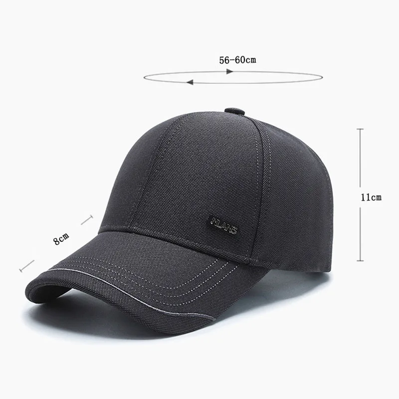 Men Spring Autumn All-Match Fashion Sun Protection Father Cap Middle-Aged Winter Outdoor Sports Warm Outing Fishing Hat Tide C30