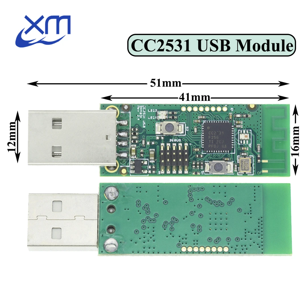 Wireless Zigbee CC2531 Sniffer Bare Board Packet Protocol Analyzer Module USB Interface Dongle Capture Packet Module 2531