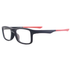 TR90 Fashion Lightweight Plastic Black Square Eyeglasses Frame Men Rectangular Sports Eyewear For Prescription Lenses Myopia