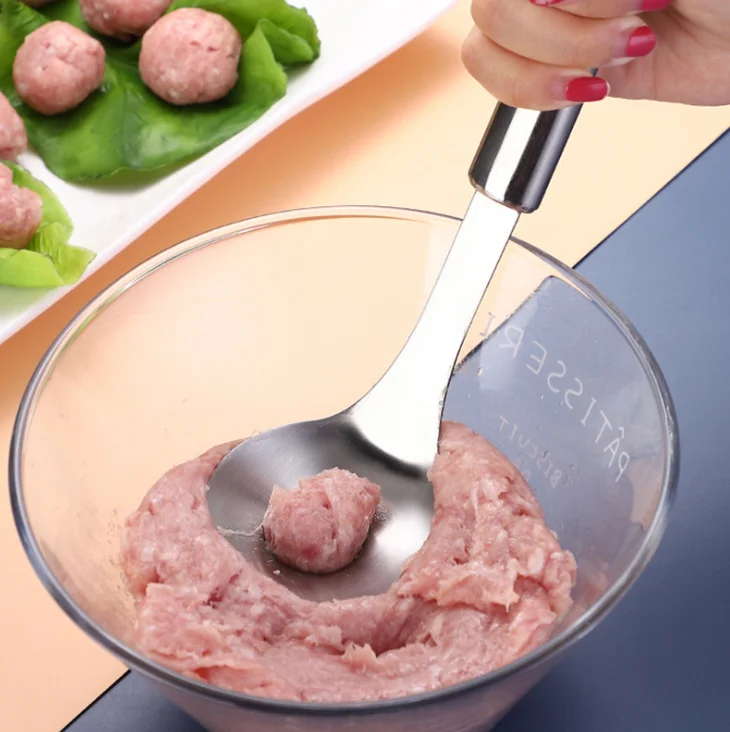 304 stainless steel meatballs maker Kitchen tools meatballs spoon fish balls shrimp smooth press meatballs