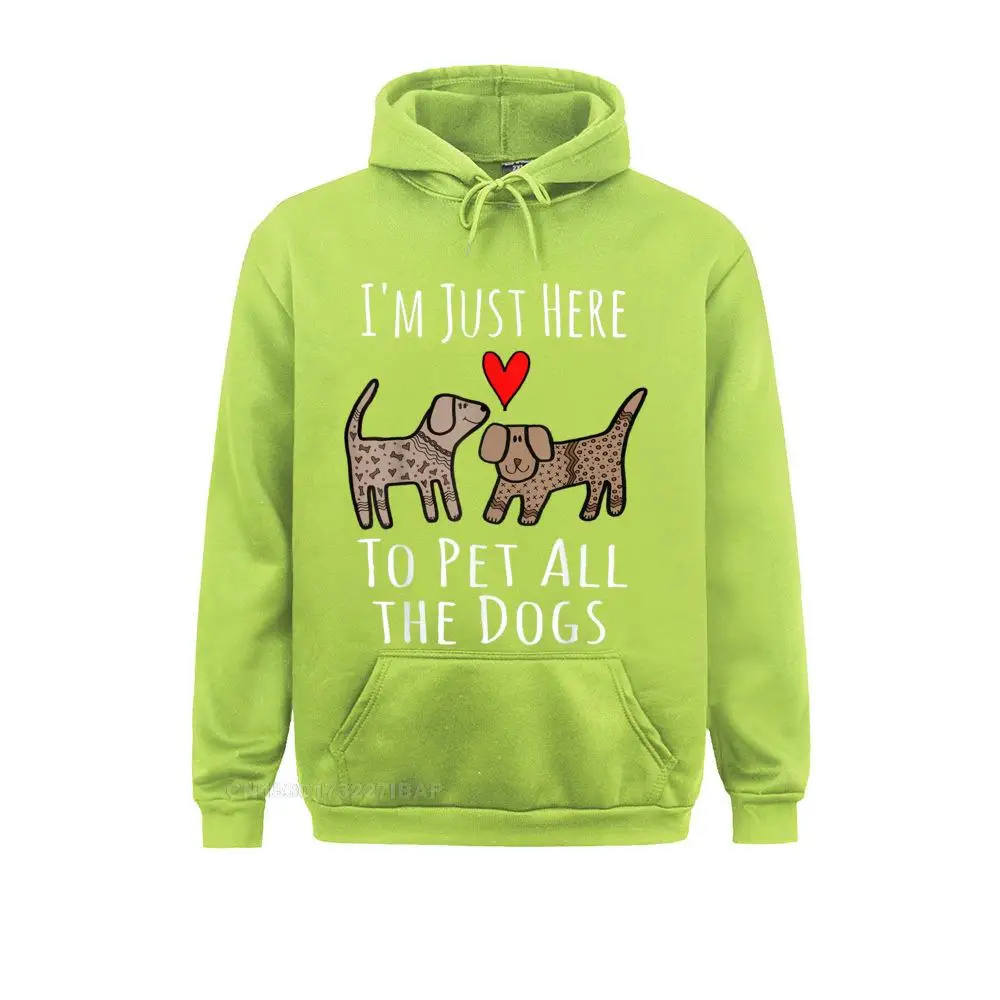 Funny I'm Here to Pet All The Dogs Hoodie Mens Wholesale Hoodies Summer/Fall Sweatshirts Group Long Sleeve Clothes