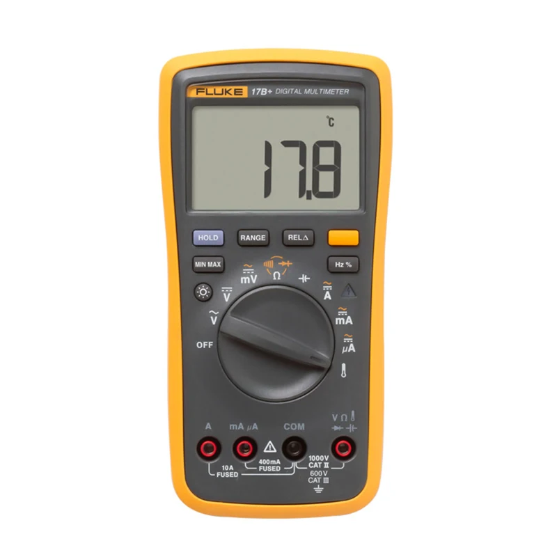 Fluke 17B + High Precision Multifunction Digital Multimeter 4000 AC / DC Current Withstand Capacitance Frequency Meter