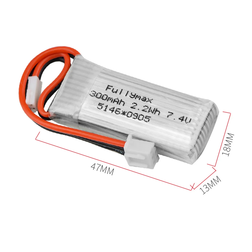 2 / 4 /6pcs 2S 7.4V 300mAh 30c Li-Po Battery For WLtoys F959 Airplane Spare Parts XK DHC-2 A600 RC Airplane