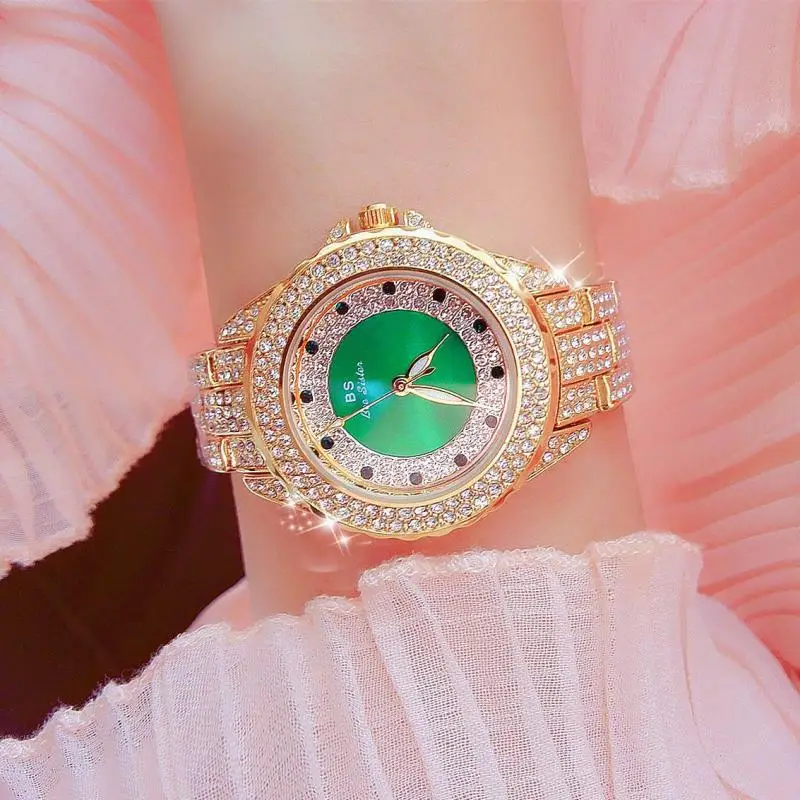 Bs Bee Sister New Hot-Selling Women Watch 2022 Popular Fashion Diamond Women's Watch Luxury Crystal Wristwatches Fa1623