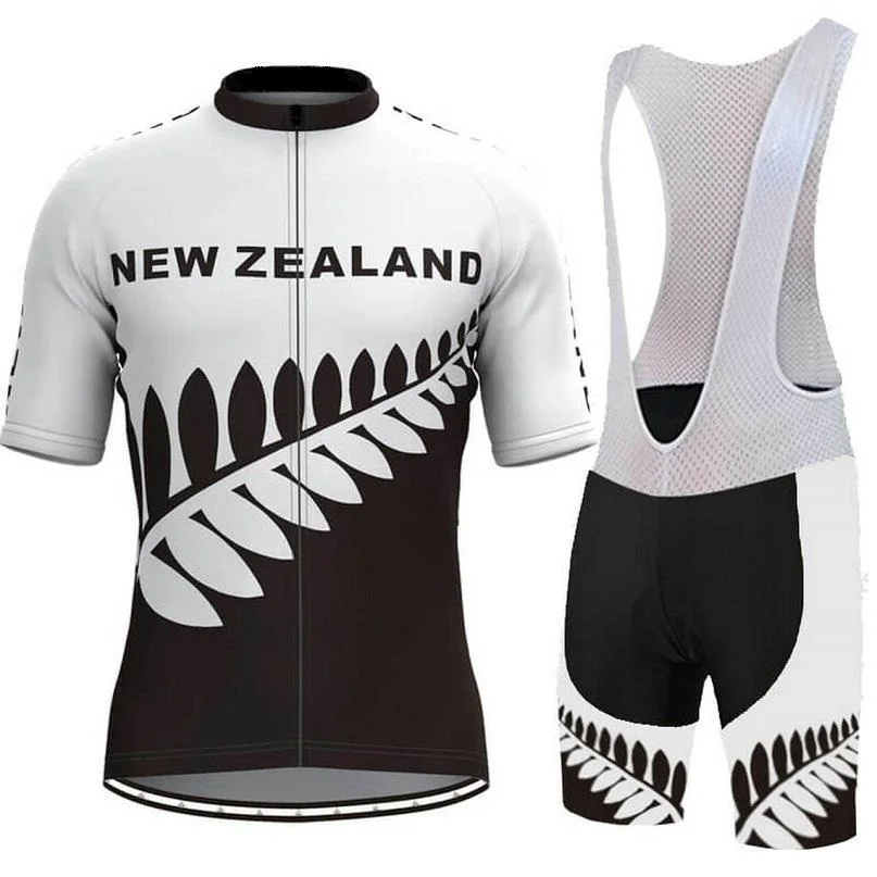 New Zealand Pro Cycling Jersey Set Summer MTB bib Bicycle Kits Maillot Ropa Ciclismo Sport Racing trousers Bike Clothes Tops