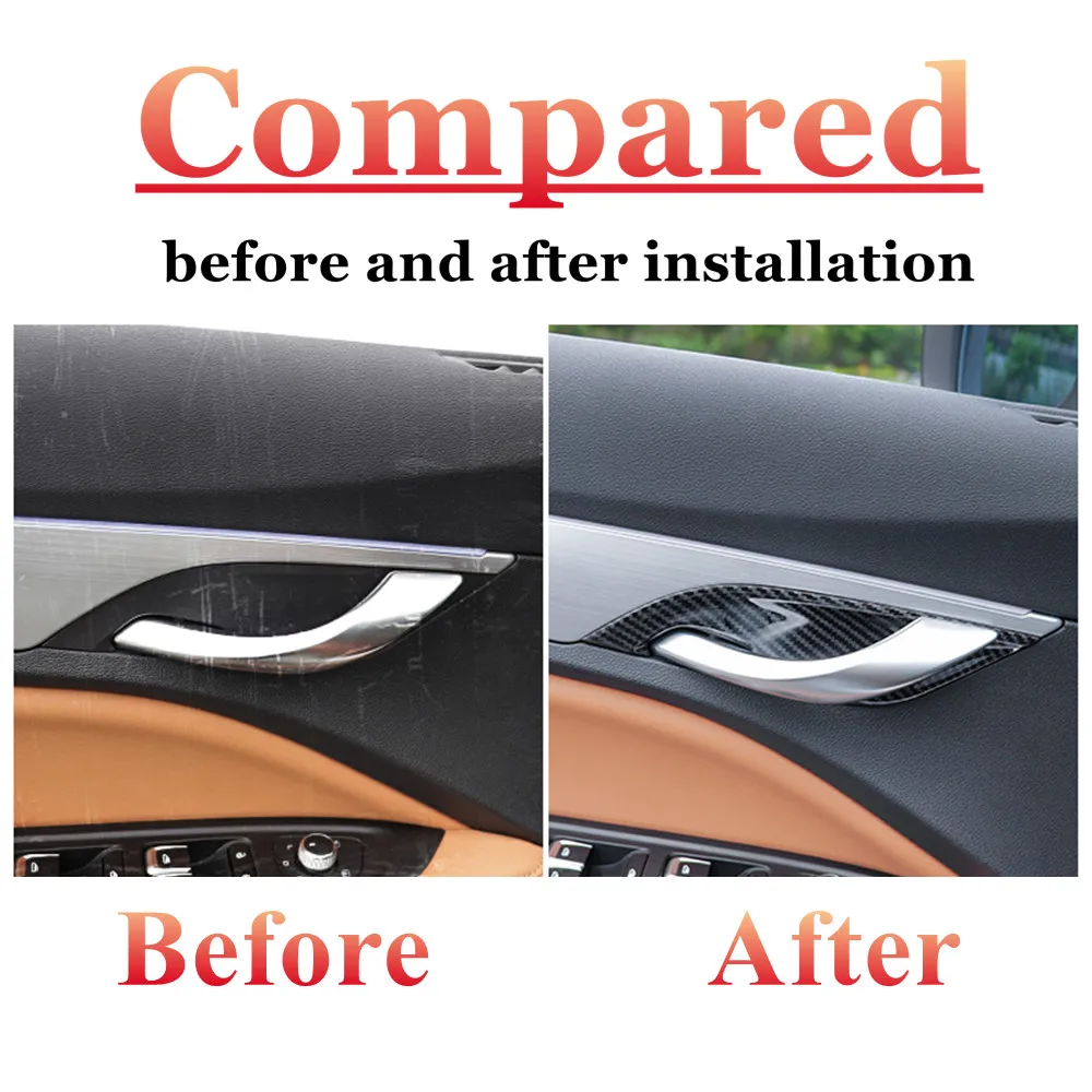 For Geely Tugella FY11 2019-2020 2021 ABS Car Styling Accessories Inner Door Bowl Covers Trim Interior Door Handle Decoration