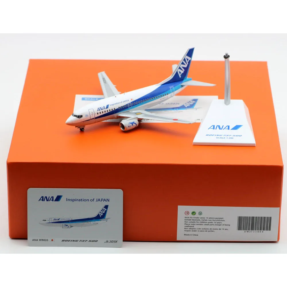 

1:200 Alloy Collectible Plane Gift JC Wings EW2735004 ANA Airlines "Farewell" Boeing 737-500 Diecast Aircraft Jet Model JA305K