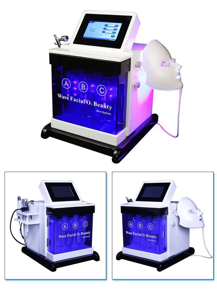 Hydro Water Dermabrasion Machine Diamond Microdermabrasion Oxygen Small Bubble Device Skin Deep Clean With PDT Mask