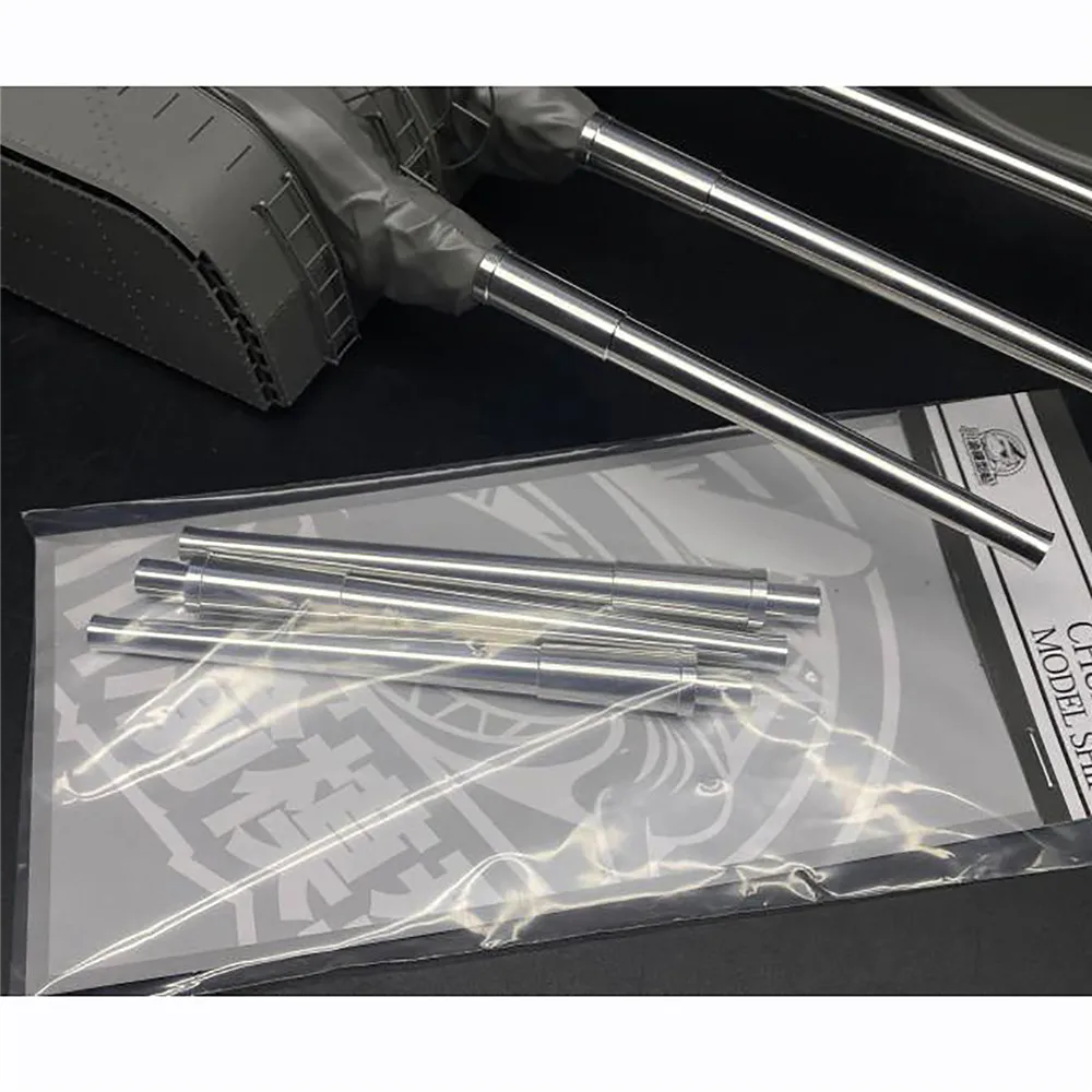 For Yamato Ship 15.5cm Metal Gun Barrel With Takom 2144 for CYD028 1/35 Yamato Ship Model Sub-Gun Turret