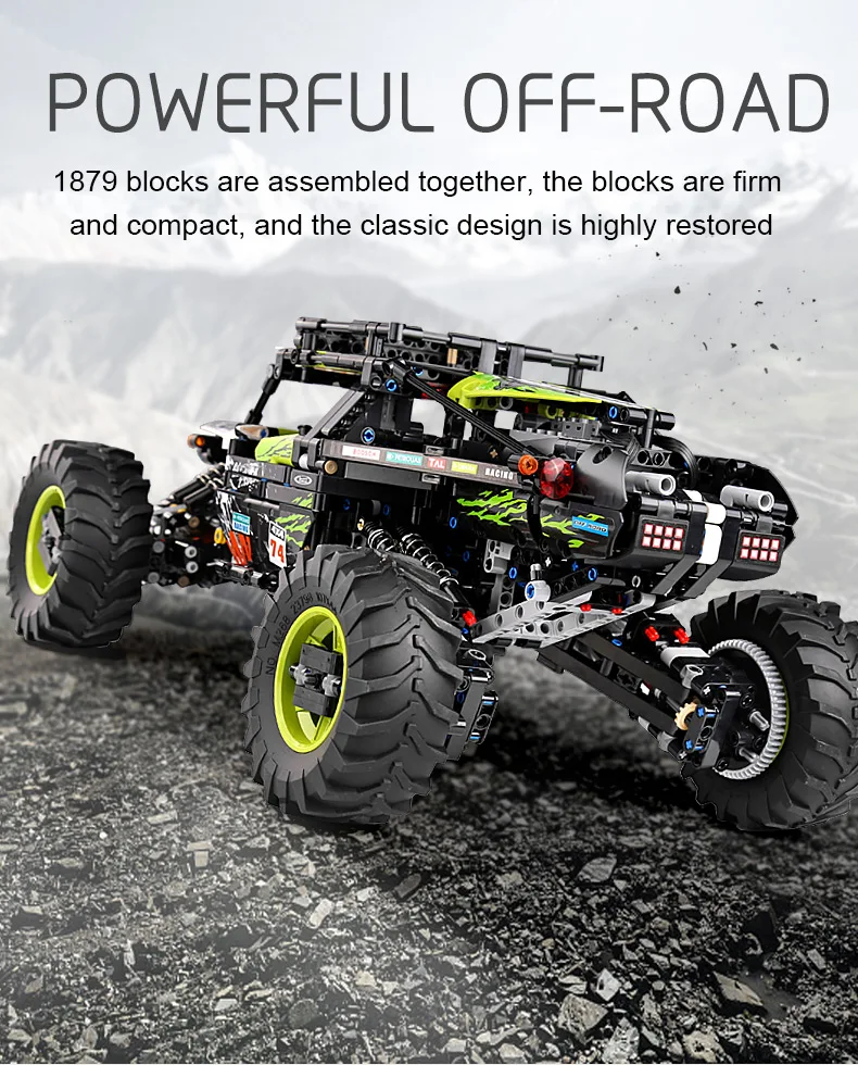 MOULD KING 18002 Technical RC Car Toys For Boys Building Blocks Remote Control Off-Road Car Terrain Climbing Buggy Truck Gifts