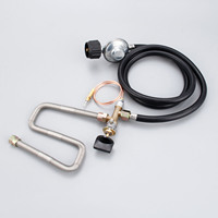 Propane Fire Pit Gas Control Valve System Regulator Kit Hose 600mm Universal M8 Thermocouple 24inch Whister Free Flex Line BBQ