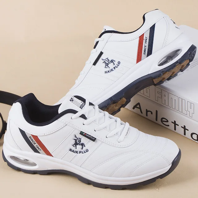 Paul-Zapatillas deportivas de Golf para hombre y niño, zapatos informales con cojín de aire, tenis, estudiantes, color blanco