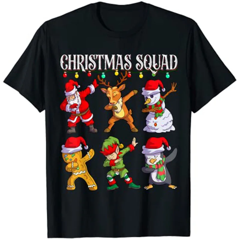 Christmas Dab Santa Friends Matching Family Christmas Squad T-Shirt